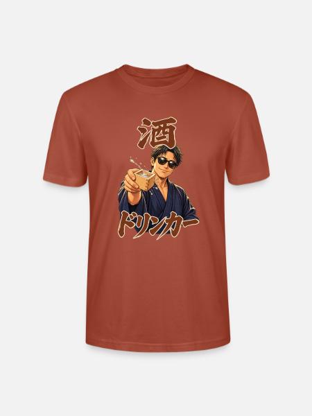 Sake Drinker - Stanley/Stella Unisex Bio-T-Shirt CRAFTER - Terrakotta