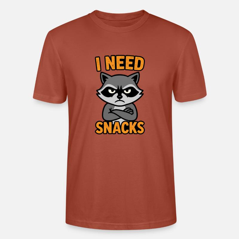 Grummelnder Waschbär I need Snacks - Stanley/Stella Unisex Bio-T-Shirt CRAFTER - Terrakotta