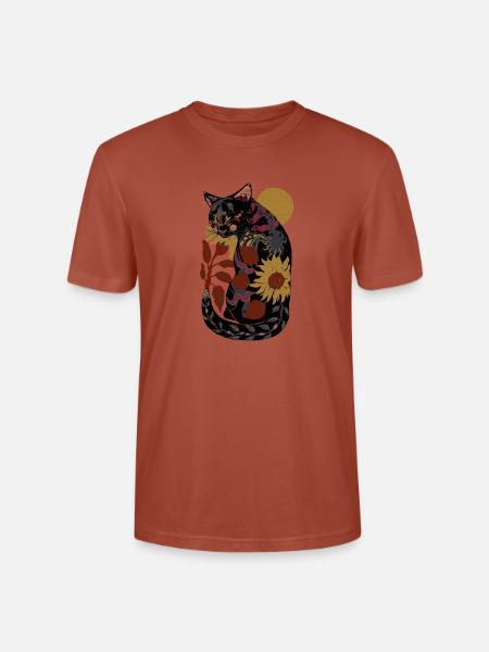 SONNENBLUMENKATZE - Stanley/Stella Unisex Bio-T-Shirt CRAFTER - Terrakotta