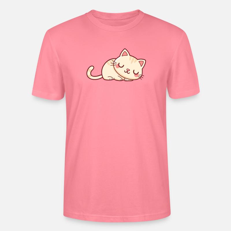 Soft Sleeper Kitten - Stanley/Stella CRAFTER Unisex Organic T-Shirt - pink joy