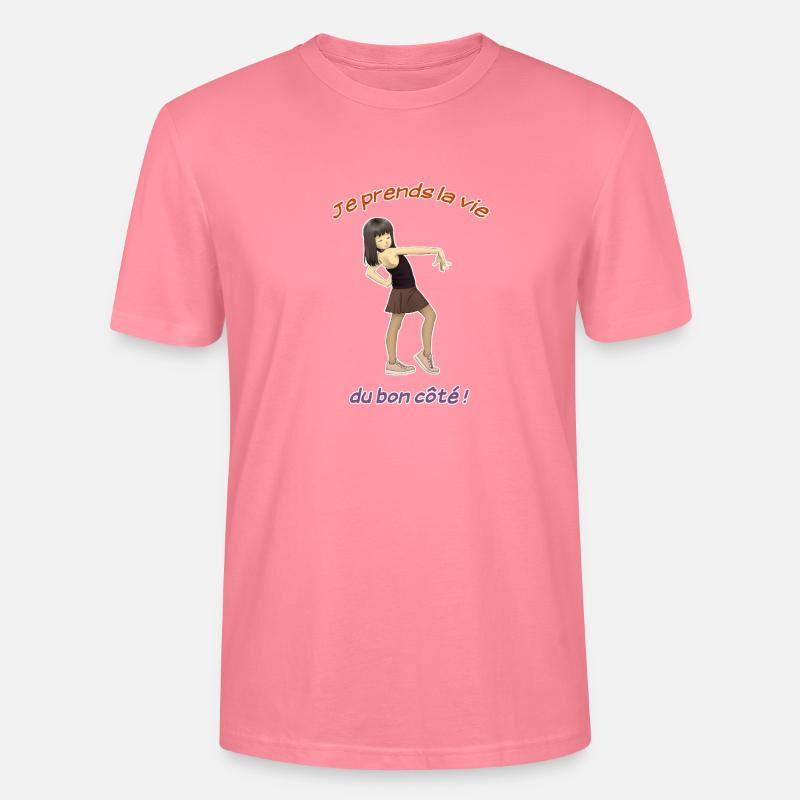 Das Leben auf der positiven Seite - Stanley/Stella Unisex Bio-T-Shirt CRAFTER - Pink 