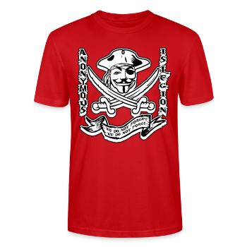 anonymous is legion - T-shirt bio CRAFTER Stanley Stella Unisexe - rouge - Devant - Alina (178cm) & Michal (187cm)
