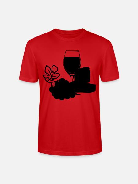 wein weintrauben käse - Stanley/Stella Unisex Bio-T-Shirt CRAFTER - Rot