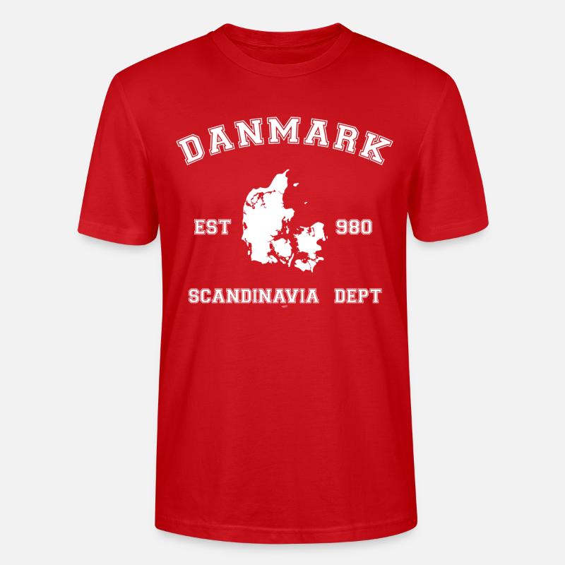 Danmark - Stanley/Stella Unisex Bio-T-Shirt CRAFTER - Rot
