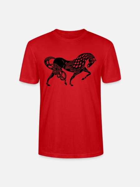 Celtic Horse (Schwarz) - Stanley/Stella Unisex Bio-T-Shirt CRAFTER - Rot
