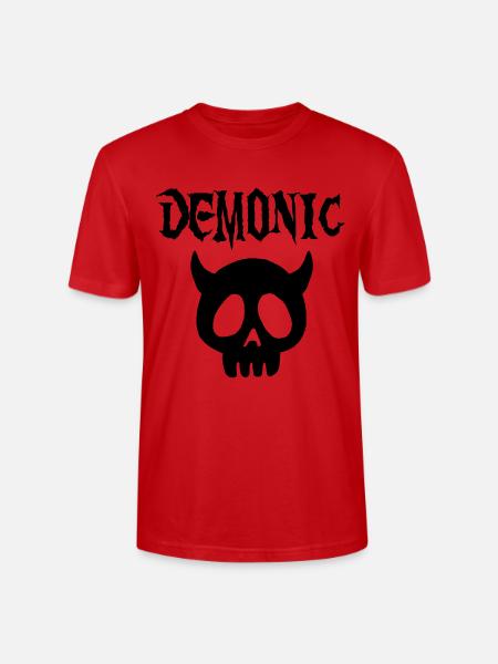 Manga Dämonenschädel (Schwarz) - Stanley/Stella Unisex Bio-T-Shirt CRAFTER - Rot