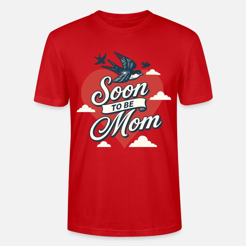 Soon To Be Mom - Stanley/Stella CRAFTER Unisex Organic T-Shirt - red