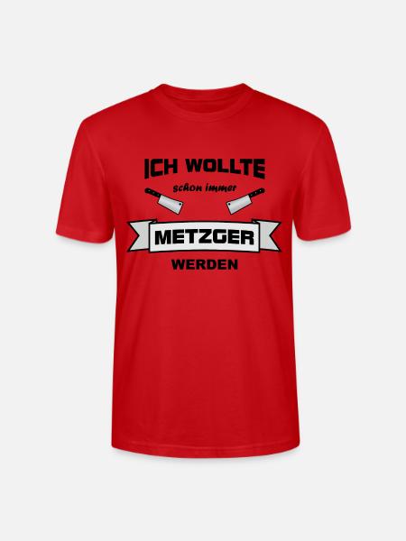 Metzger immer - Stanley/Stella Unisex Bio-T-Shirt CRAFTER - Rot