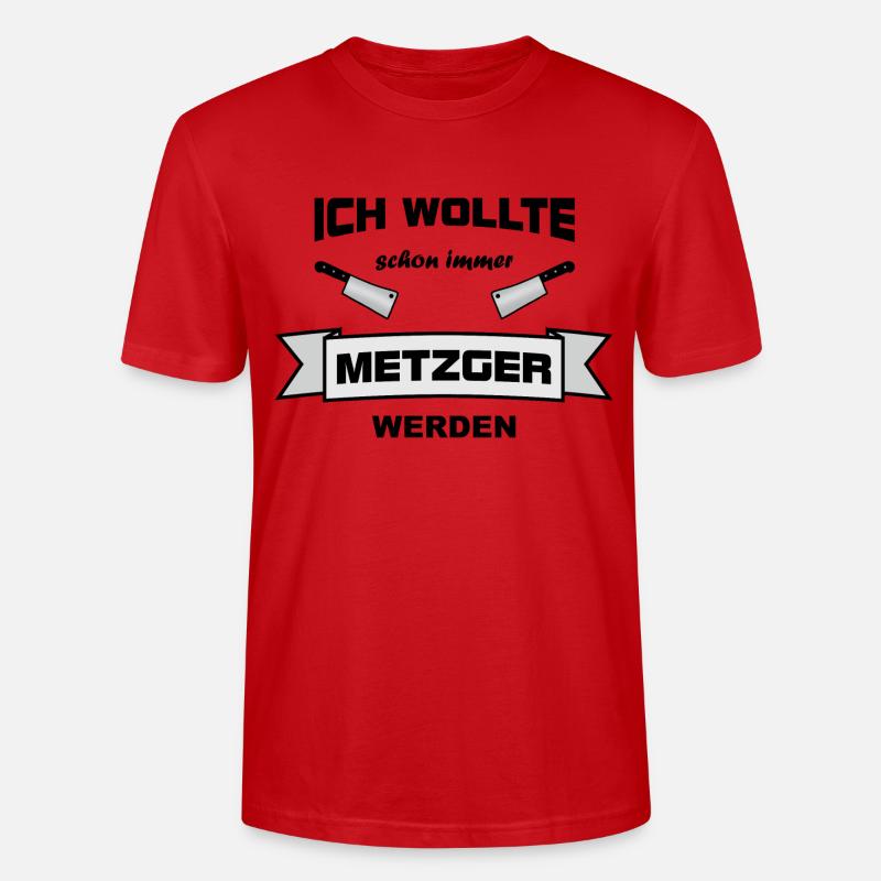 Metzger immer - Stanley/Stella Unisex Bio-T-Shirt CRAFTER - Rot