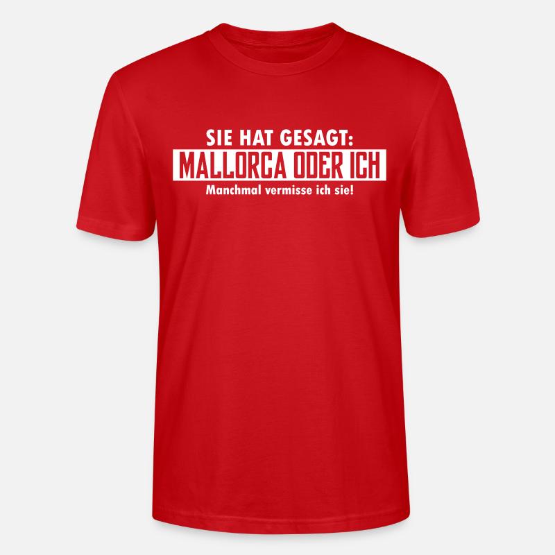 mallorca oder ich - Stanley/Stella Unisex Bio-T-Shirt CRAFTER - Rot