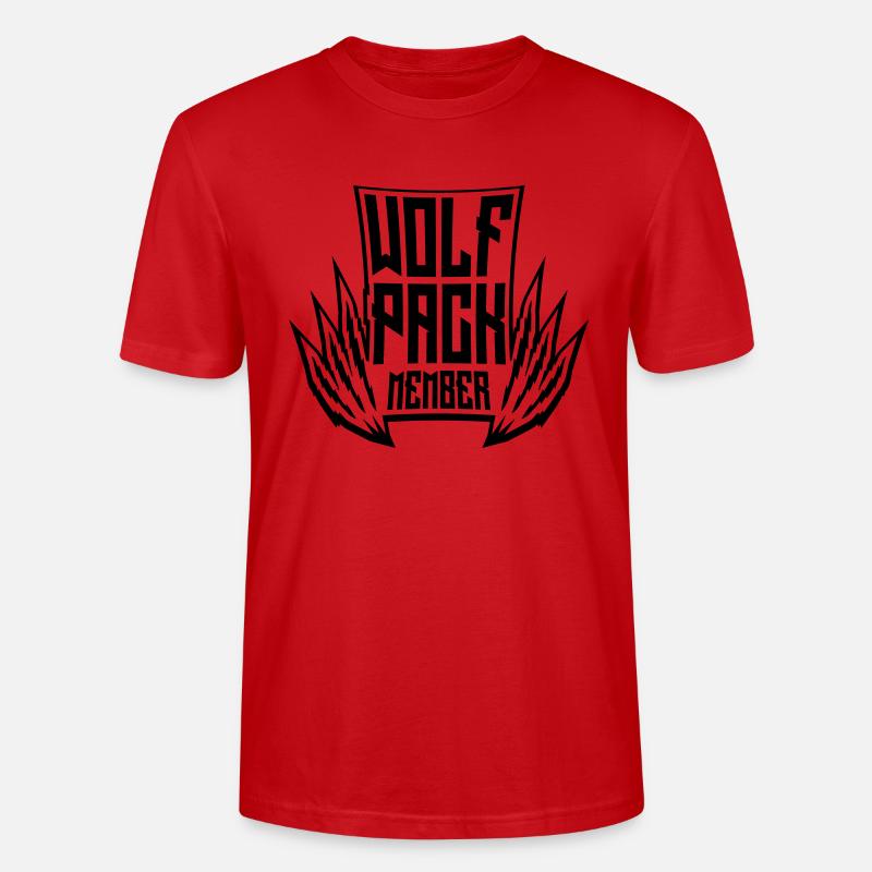 Team Wolf Pack - Stanley/Stella Unisex Bio-T-Shirt CRAFTER - Rot