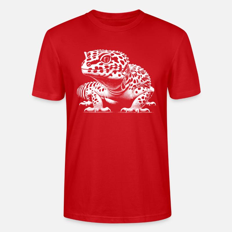 Gecko léopard - T-shirt bio CRAFTER Stanley Stella Unisexe - rouge
