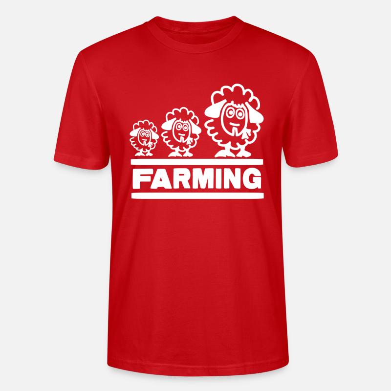 Farmer Evolution Mouton - T-shirt bio CRAFTER Stanley Stella Unisexe - rouge