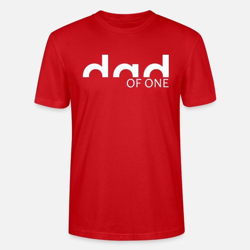 Vater eines Kindes - PAPA - Stanley/Stella Unisex Bio-T-Shirt CRAFTER - Rot