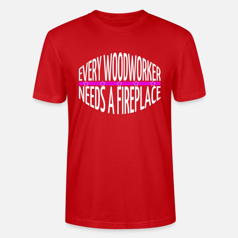 apprentice construction carpenter hobbyists - Stanley/Stella CRAFTER Unisex Organic T-Shirt - red
