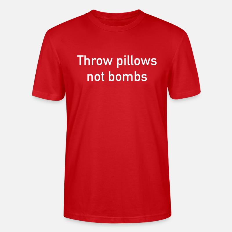 Throw Pillows Not Bombs - Stanley/Stella Unisex Bio-T-Shirt CRAFTER - Rot