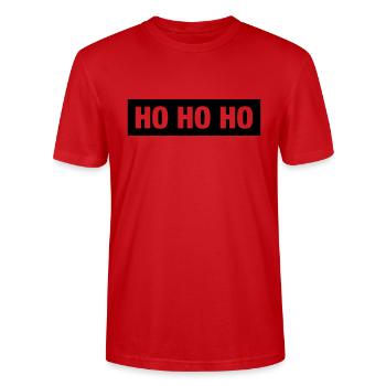 HOHOHO - Stanley/Stella CRAFTER Unisex Organic T-Shirt - red - Front - Alina (178cm) & Michal (187cm)