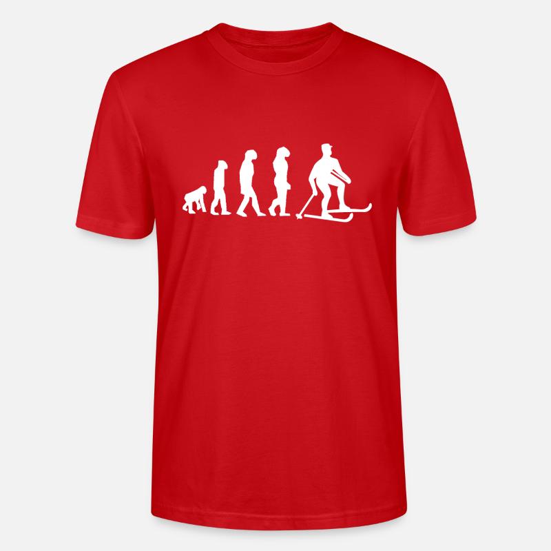 ski evolution - Stanley/Stella CRAFTER Unisex Organic T-Shirt - red