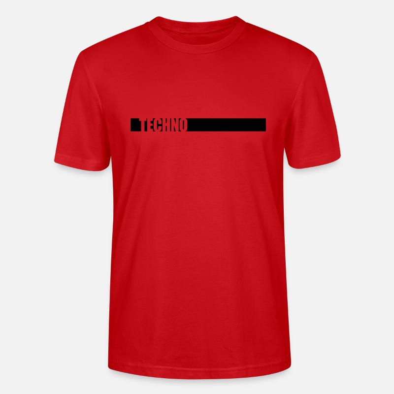 Music Techno Logo - T-shirt bio CRAFTER Stanley Stella Unisexe - rouge