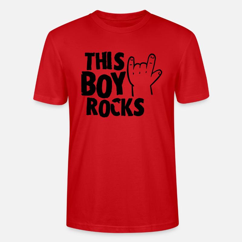 This Boy rocks - Stanley/Stella Unisex Bio-T-Shirt CRAFTER - Rot
