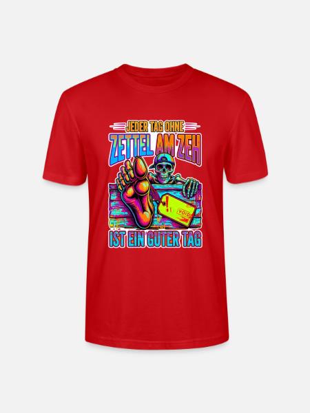 Neon Skelett Zeh Zettel - Stanley/Stella Unisex Bio-T-Shirt CRAFTER - Rot