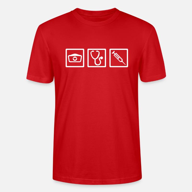 Krankenschwester - Stanley/Stella Unisex Bio-T-Shirt CRAFTER - Rot