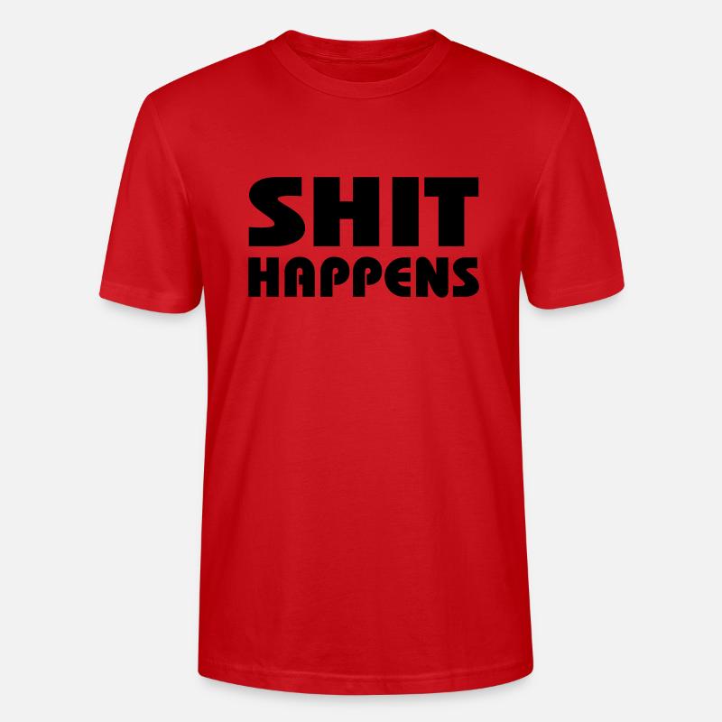 Shit happens - Stanley/Stella Unisex Bio-T-Shirt CRAFTER - Rot