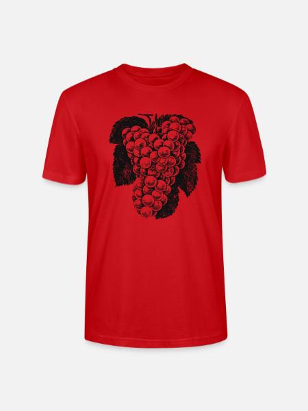 Weintrauben-v10 [Konverti - Stanley/Stella Unisex Bio-T-Shirt CRAFTER - Rot