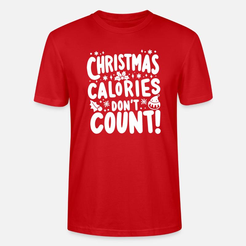 Weihnachtskalorien zählen nicht - Stanley/Stella Unisex Bio-T-Shirt CRAFTER - Rot