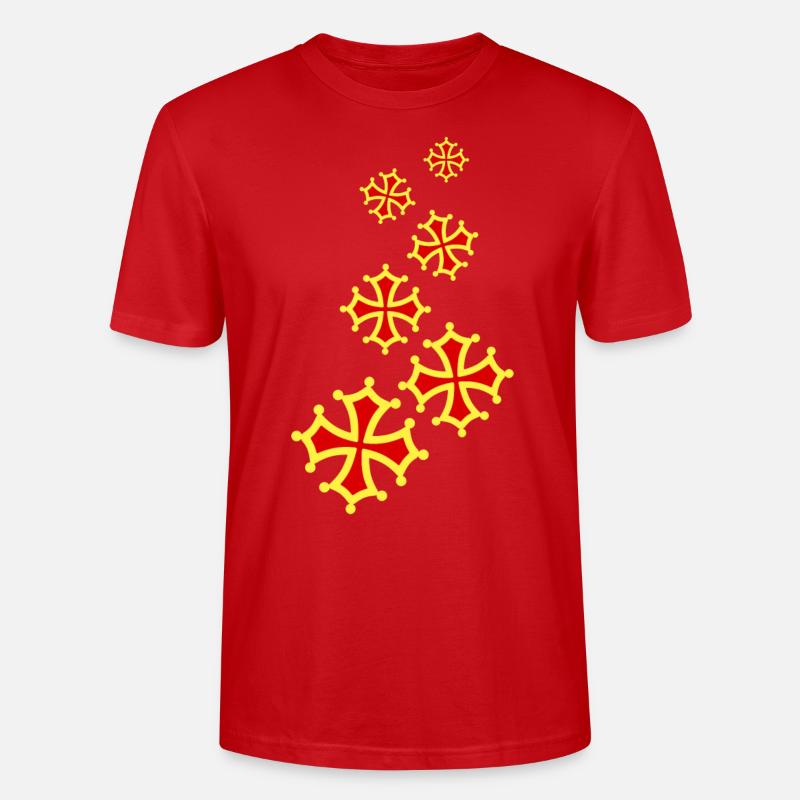 occitania Quer 6 - Stanley/Stella Unisex Bio-T-Shirt CRAFTER - Rot