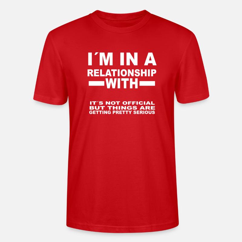 PERSONALIZABLE present birthday relationship mi - Stanley/Stella CRAFTER Unisex Organic T-Shirt - red