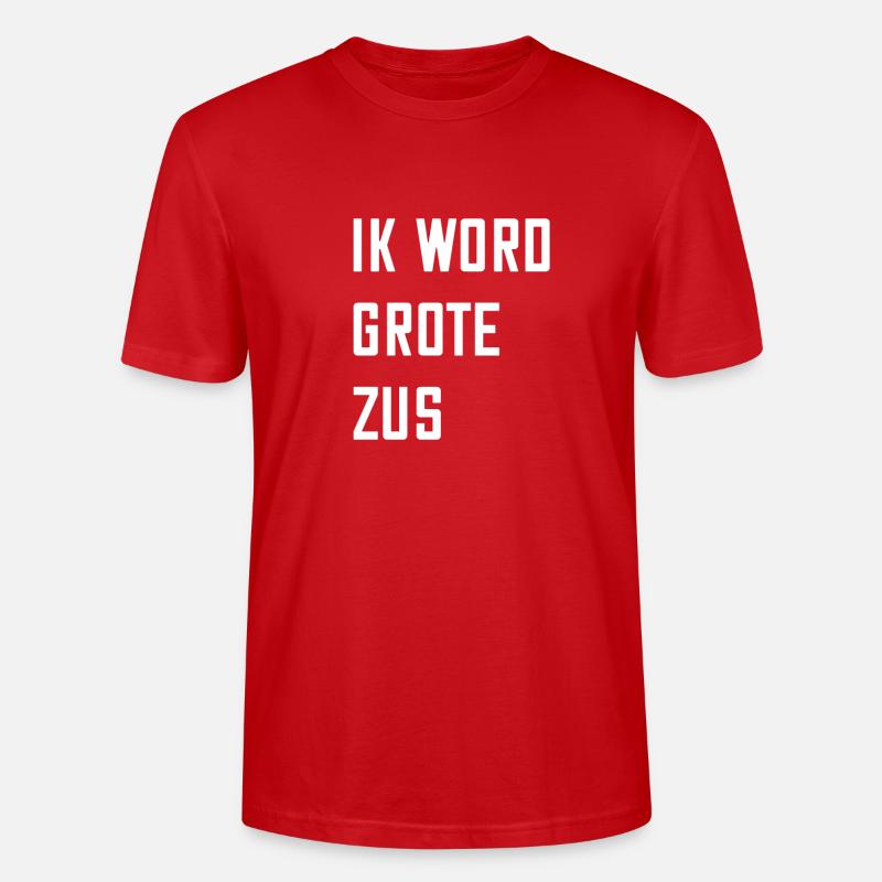 Ich werde eine große Schwester - Stanley/Stella Unisex Bio-T-Shirt CRAFTER - Rot