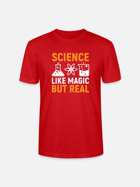 Science like magic but real - Stanley/Stella CRAFTER Unisex Organic T-Shirt - red