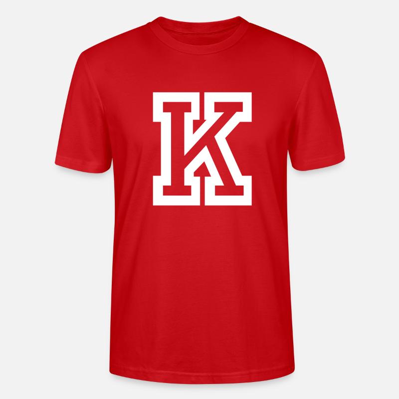 Buchstabe K - Stanley/Stella Unisex Bio-T-Shirt CRAFTER - Rot