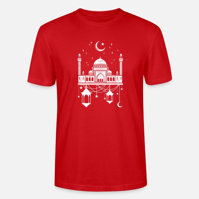 Moschee mit Halbmond - Stanley/Stella Unisex Bio-T-Shirt CRAFTER - Rot