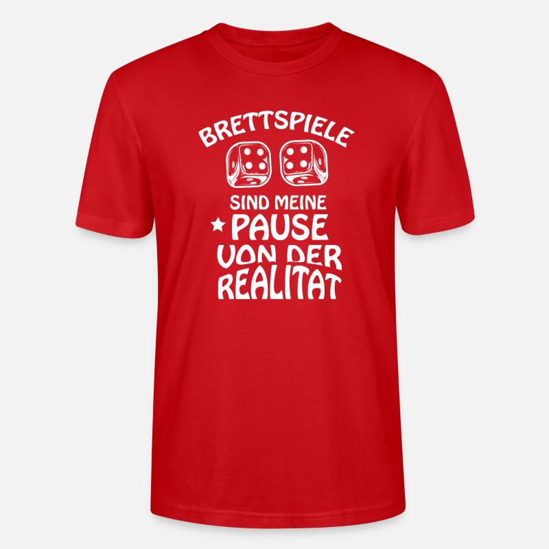 boardgame chess backgammon game night - Stanley/Stella Unisex Bio-T-Shirt CRAFTER - Rot