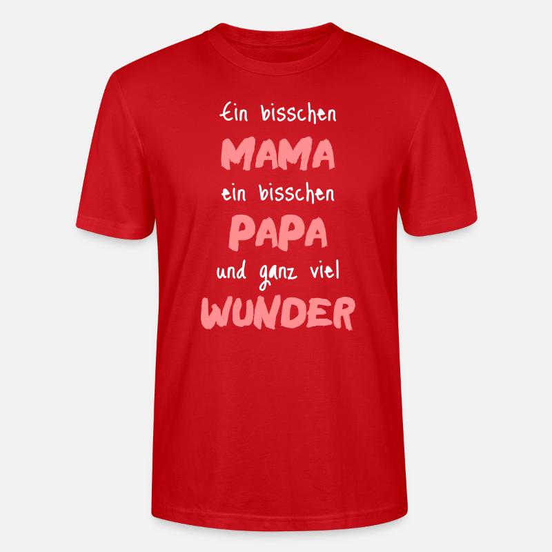 Mama + Papa = Wunder (Geschenkidee) - Stanley/Stella Unisex Bio-T-Shirt CRAFTER - Rot