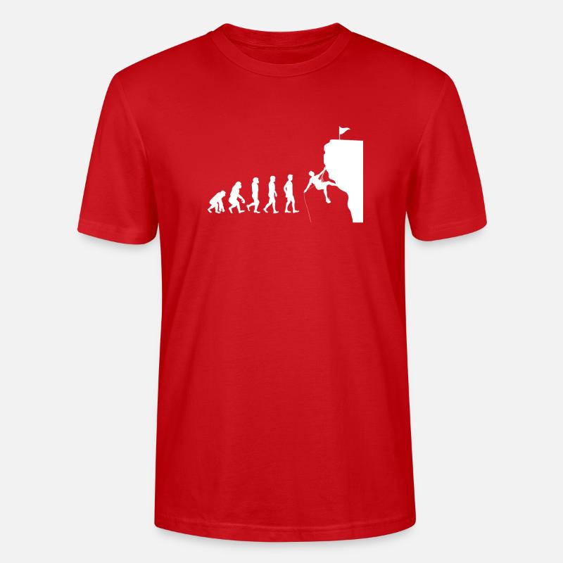 escalade d'évolution - T-shirt bio CRAFTER Stanley Stella Unisexe - rouge