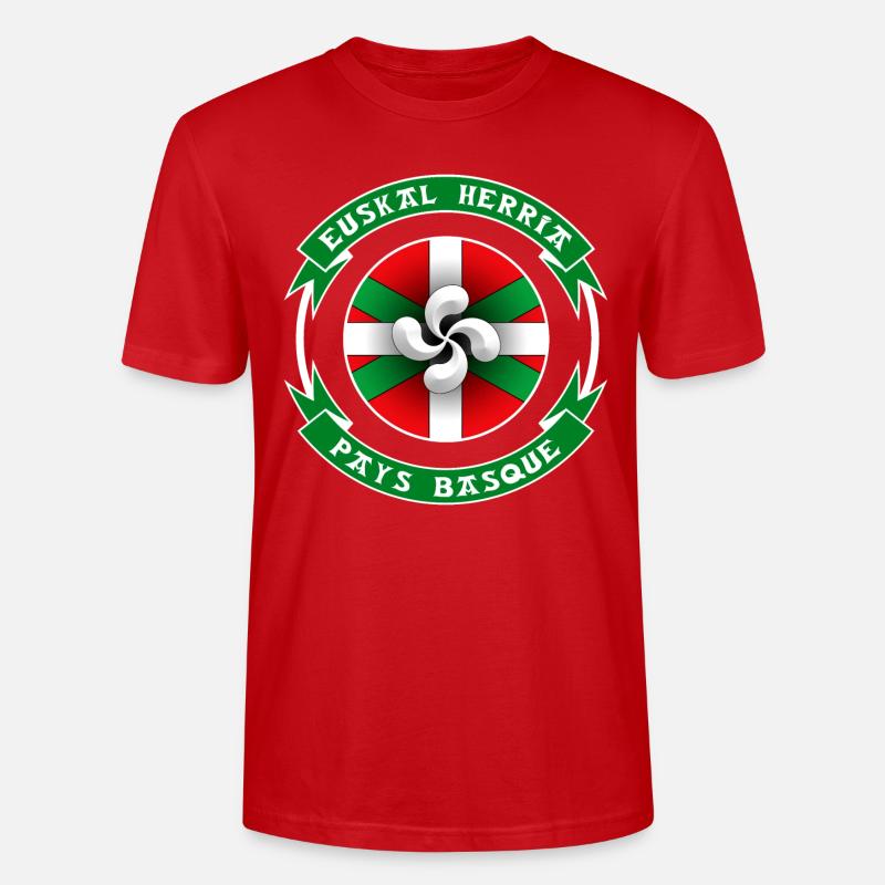 Pays Basque - Euskal Herria - T-shirt bio CRAFTER Stanley Stella Unisexe - rouge