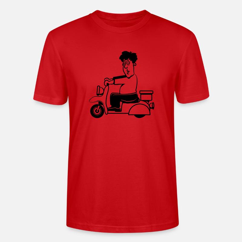 motorroller witzig - Stanley/Stella Unisex Bio-T-Shirt CRAFTER - Rot