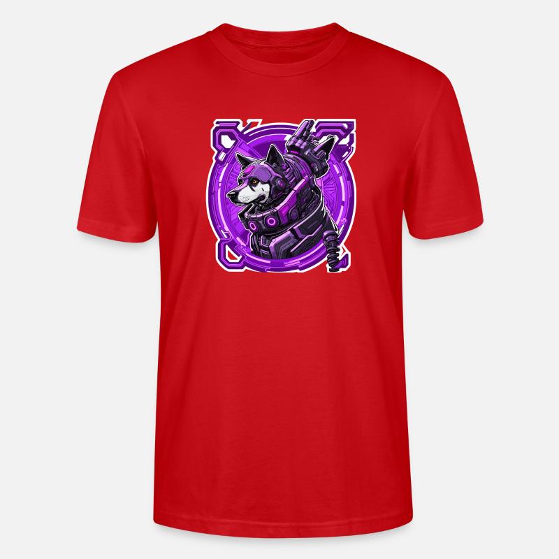 Roboterhund ist hinter dir her - Stanley/Stella Unisex Bio-T-Shirt CRAFTER - Rot