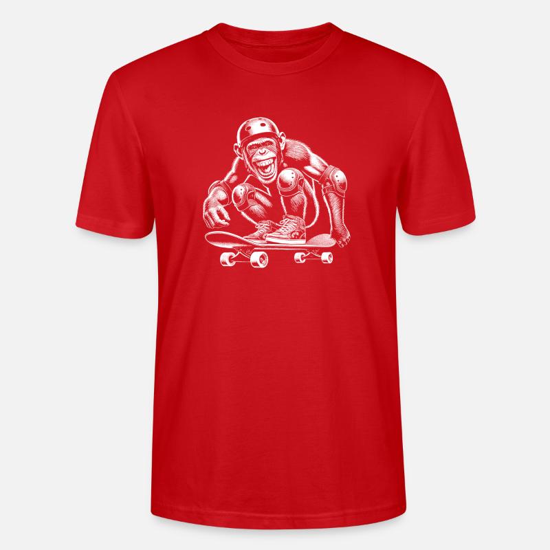 Skateboard - Stanley/Stella CRAFTER Unisex Organic T-Shirt - red