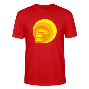 rooftent defender - Stanley/Stella CRAFTER Unisex Organic T-Shirt - red - Front - Alina (178cm) & Michal (187cm)