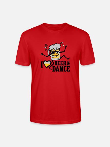 Love Beer and Dance - Stanley/Stella CRAFTER Unisex Organic T-Shirt - red