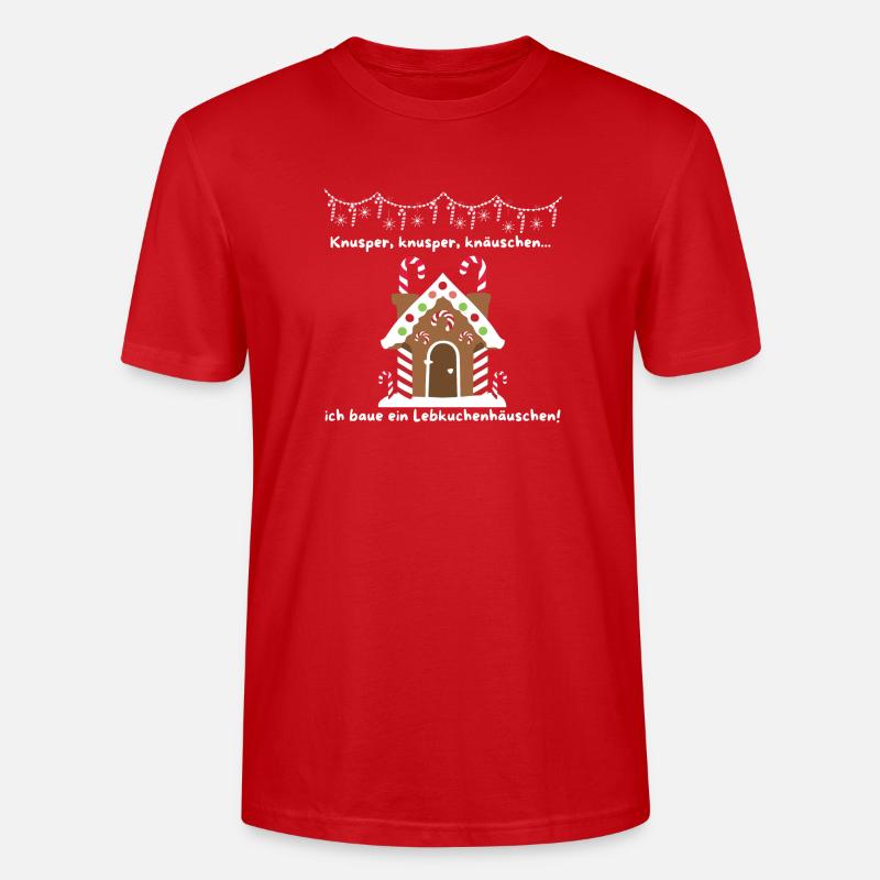 Knusper Knusper Knäuschen - Lebkuchenhäuschen - Stanley/Stella Unisex Bio-T-Shirt CRAFTER - Rot