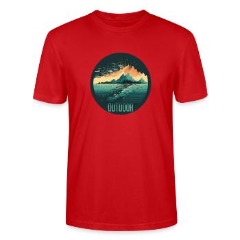 Outdoor - Stanley/Stella Unisex Bio-T-Shirt CRAFTER - Rot - Vorne - Alina (178cm) & Michal (187cm)