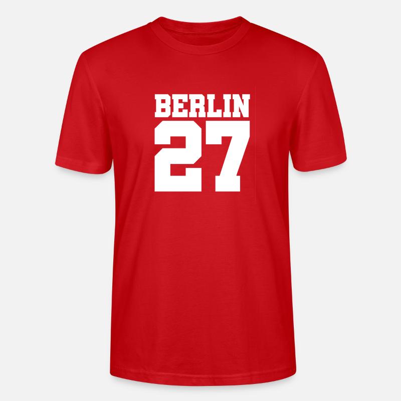 Berlin 27 - Bezirk - Postleitzahl - Geschenkidee - Stanley/Stella Unisex Bio-T-Shirt CRAFTER - Rot