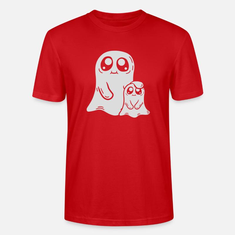 Papa Child Ghost Comic - Stanley/Stella CRAFTER Unisex Organic T-Shirt - red