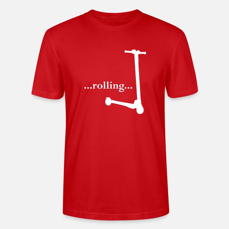 E-Scooter Roller Scooter - Stanley/Stella Unisex Bio-T-Shirt CRAFTER - Rot