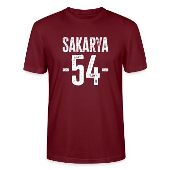 Sakarya 54 – Geschichte und Kultur aus Türkiye - Stanley/Stella Unisex Bio-T-Shirt CRAFTER - Burgunderrot - Vorne - Alina (178cm) & Michal (187cm)